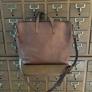 Madewell Brown Leather Tote Bag